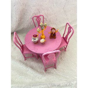 Vintage 1993 Beauty and the Beast "Be Our Guest" Musical Table Gift Set